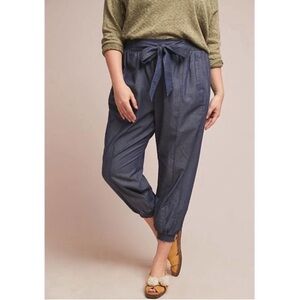 Anthropologie Chambray Globetrotter Joggers